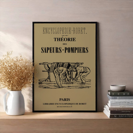Affiche "Encyclopédie RORET" - Théorie des Sapeurs-Pompiers