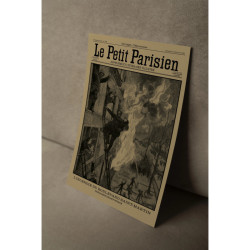 Affiche "Le Petit Parisien - L'incendie du Boulevard Saint-Martin"