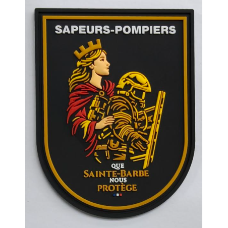 Ecusson PVC exclusif - Série limitée n°8 "Que Sainte-Barbe nous protège"